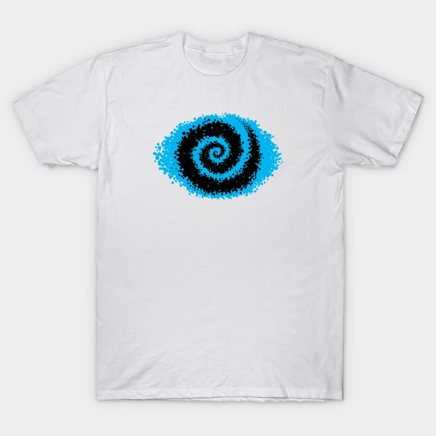 Krackle Swirl - Blue T-Shirt by GreggSchigiel